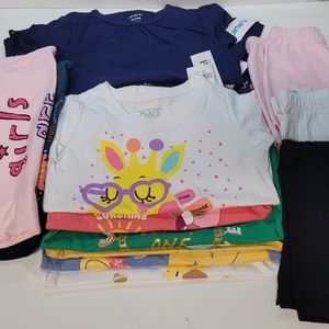 Bundle of girls tops and shorts